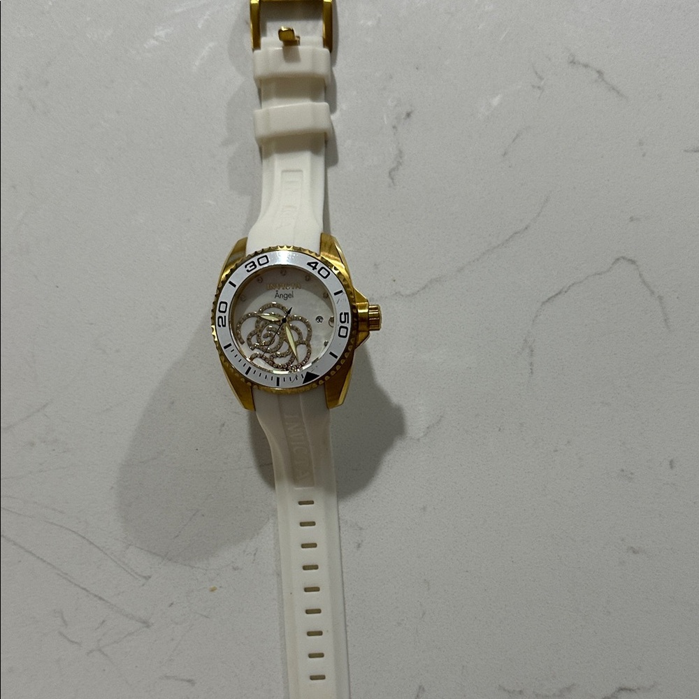 Invicta Women's Gold and White Watch